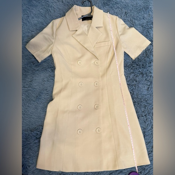 Cream white button up dress - Picture 4 of 6